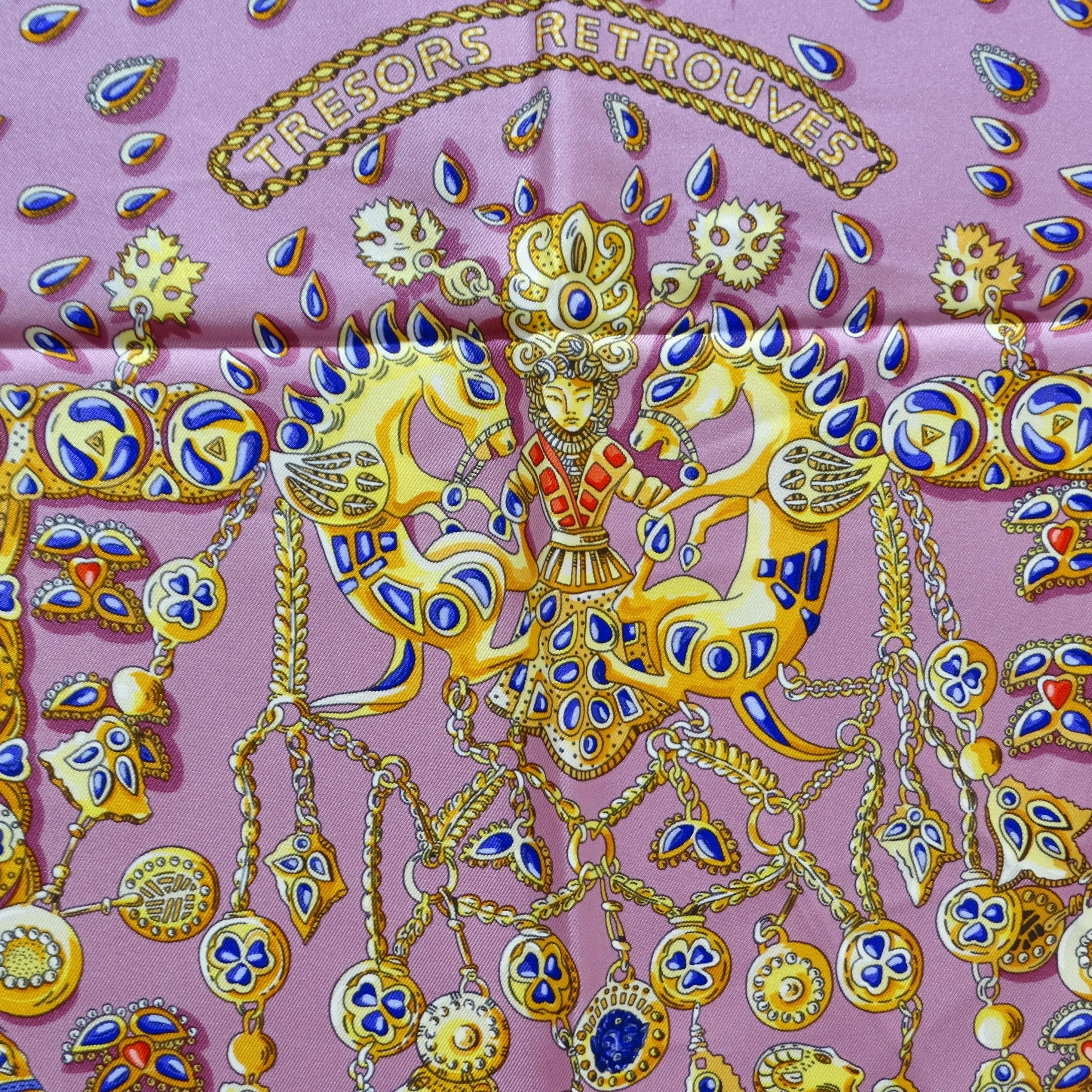 Hermes Trésors Retrouves Annie Faivre Silk Scarf