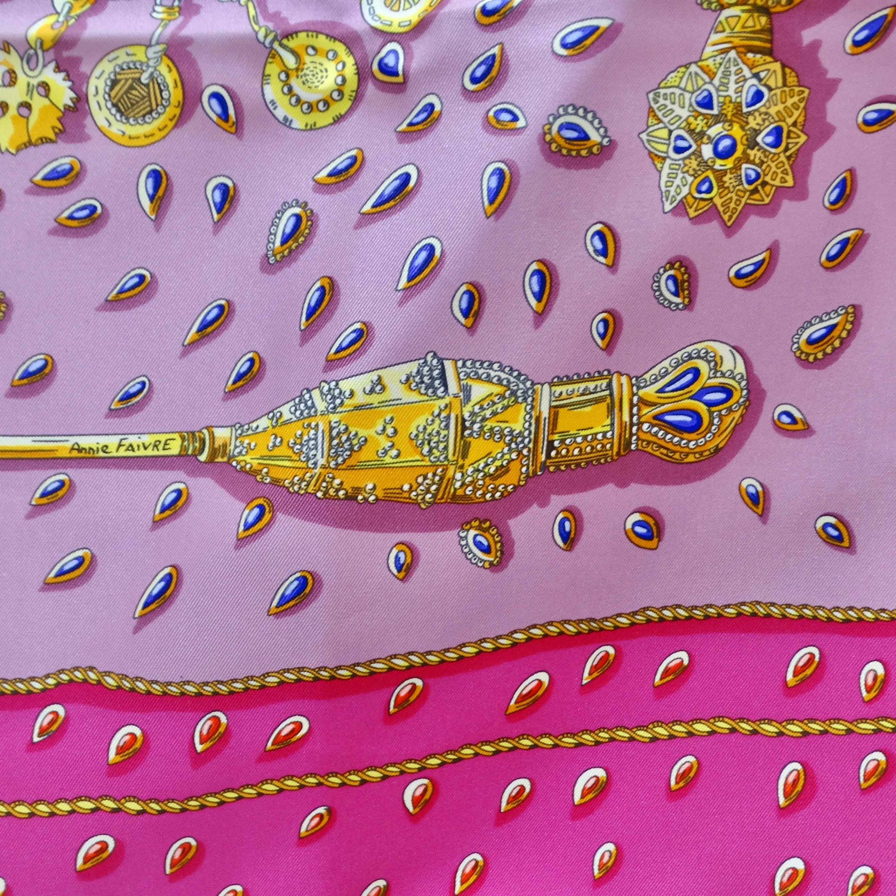 Hermes Trésors Retrouves Annie Faivre Silk Scarf