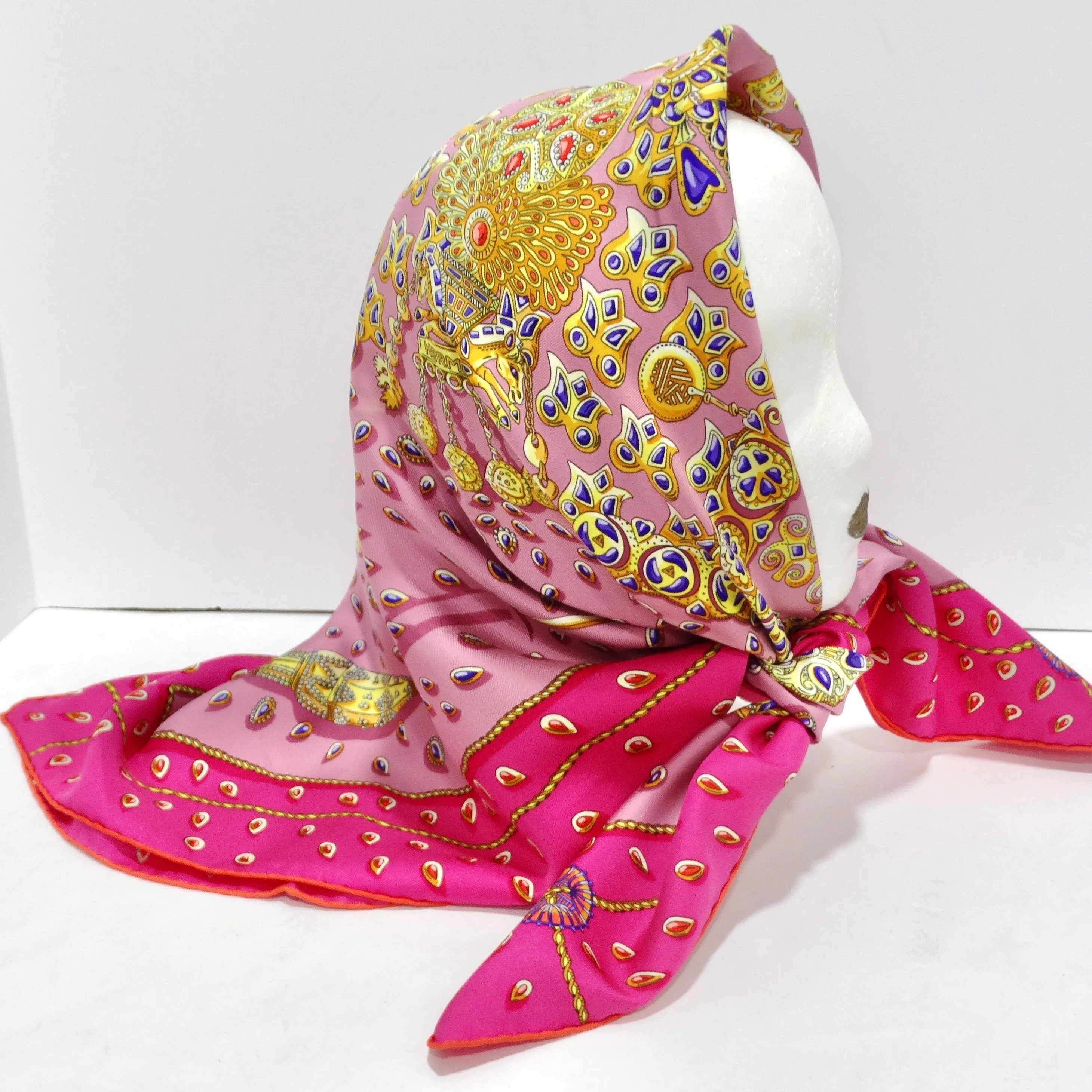 Hermes Trésors Retrouves Annie Faivre Silk Scarf