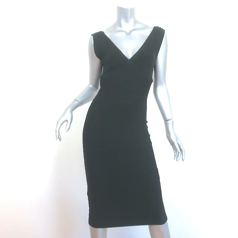 Herve Leger Karima Open Back Bandage Dress Black Size Medium