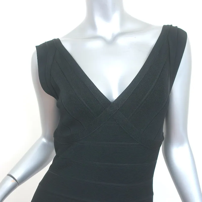Herve Leger Karima Open Back Bandage Dress Black Size Medium