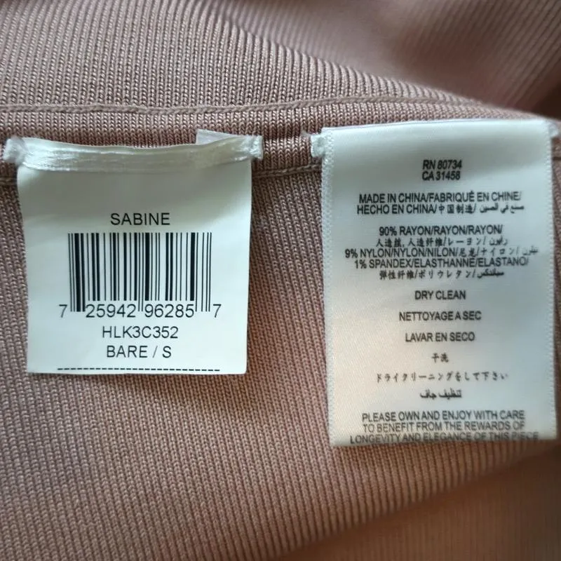 Herve Leger Sabine Bandage Skirt Blush Size Small