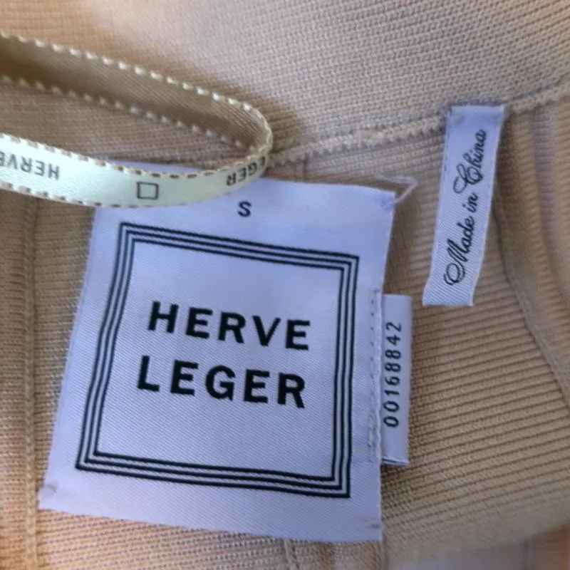 Herve Leger Sabine Bandage Skirt Blush Size Small