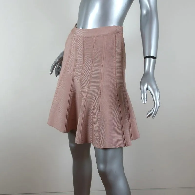 Herve Leger Sabine Bandage Skirt Blush Size Small