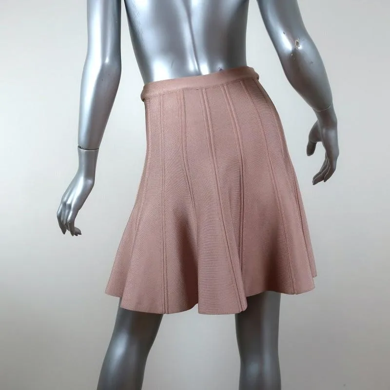 Herve Leger Sabine Bandage Skirt Blush Size Small