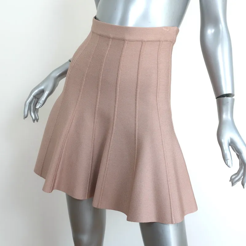 Herve Leger Sabine Flounce Bandage Skirt Dune Size Small