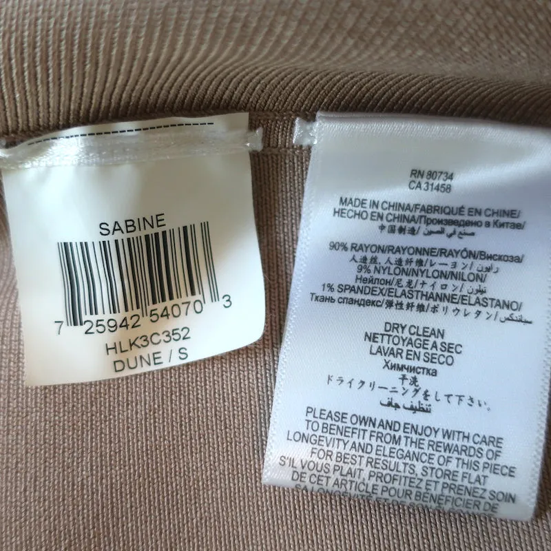 Herve Leger Sabine Flounce Bandage Skirt Dune Size Small