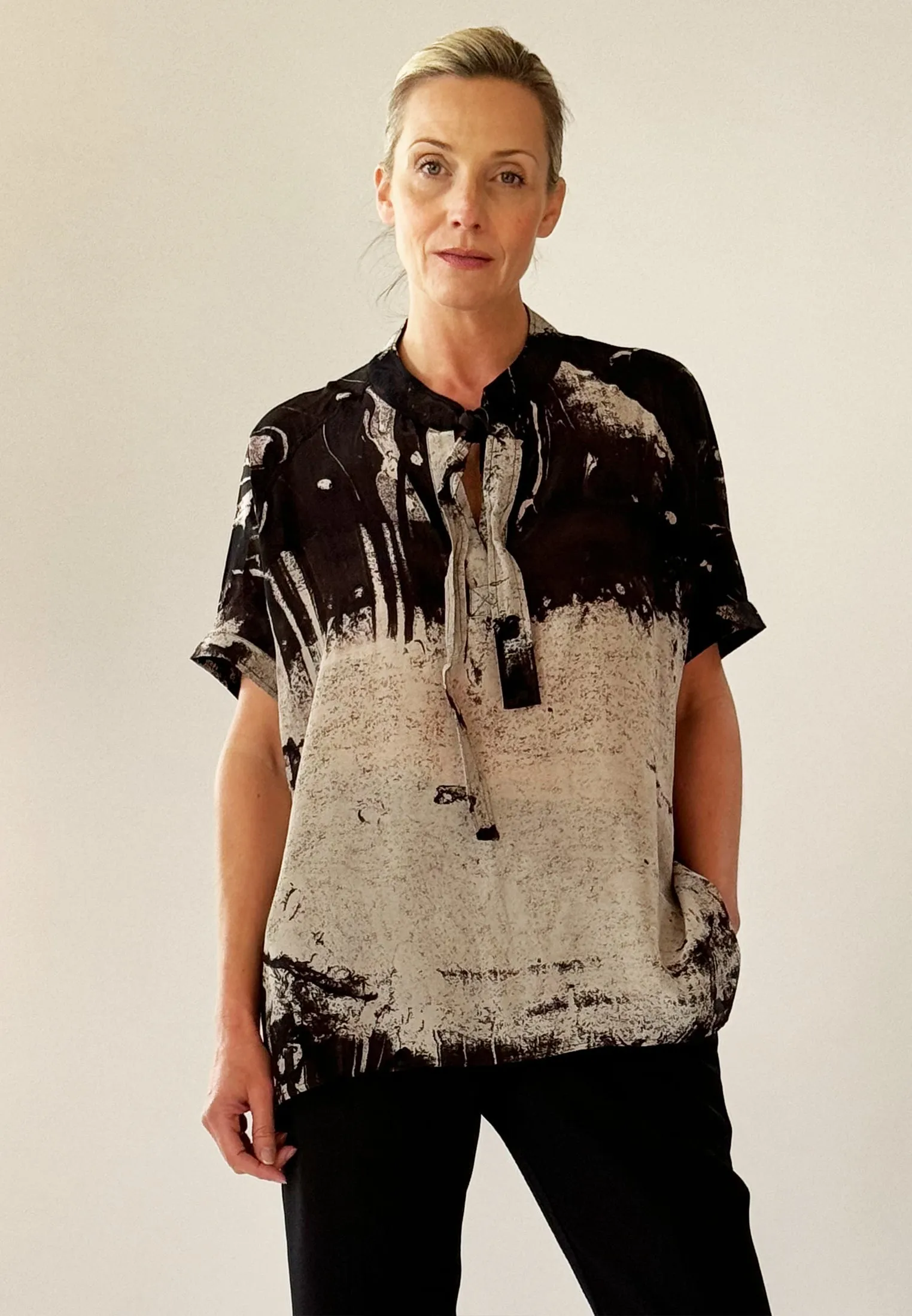 HIDDEN BLOUSE EMINENCE SEPIA