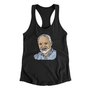 Hide The Pain Harold Funny Women's Racerback Tank