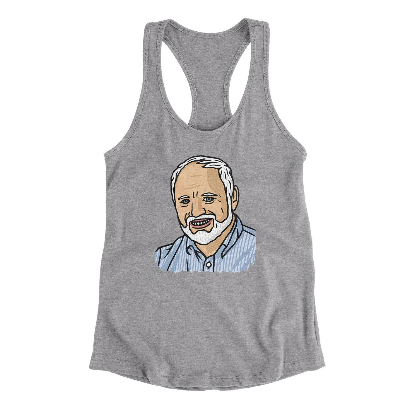 Hide The Pain Harold Funny Women's Racerback Tank