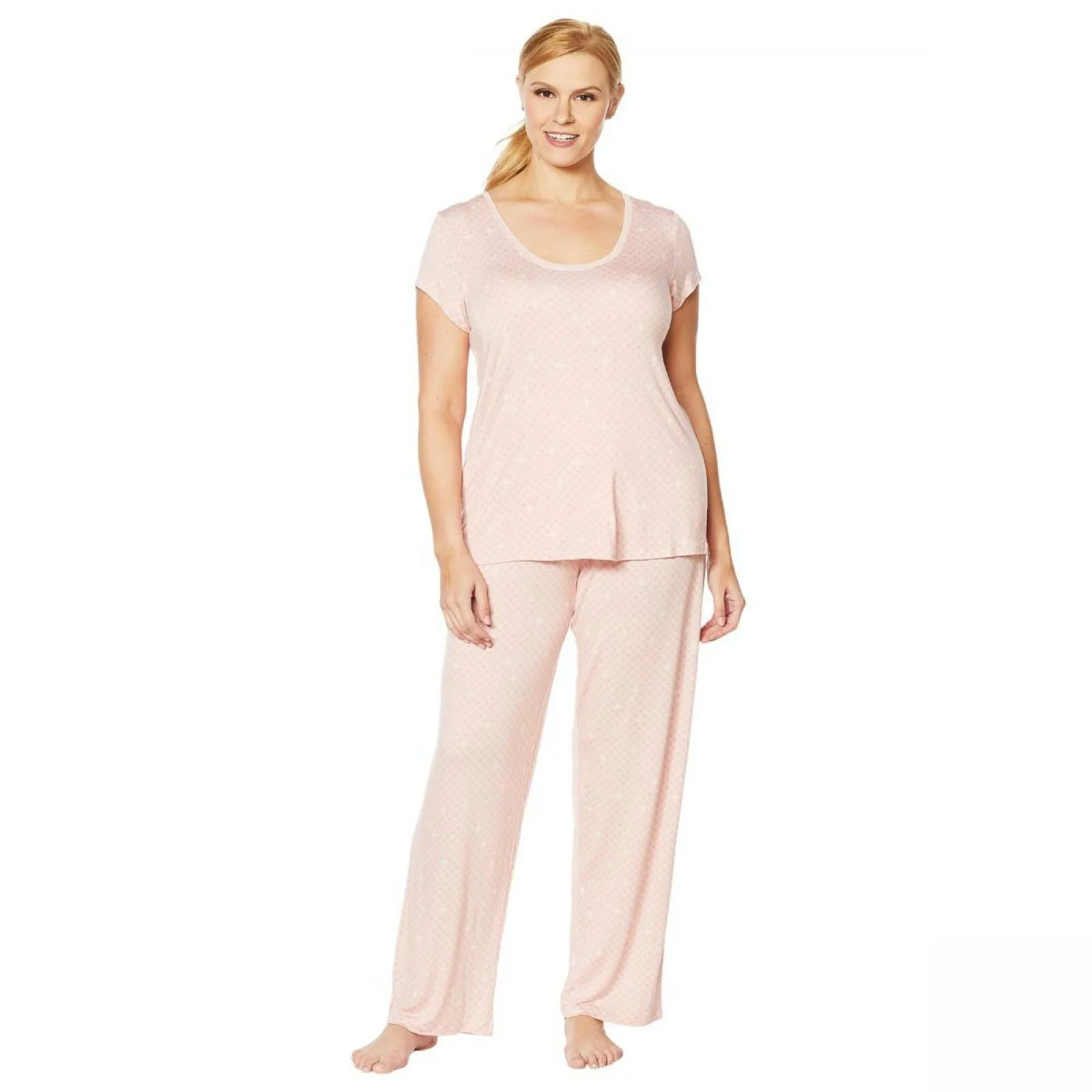 HUE Women's 2 Piece Sleep Well Set With Temp Tech