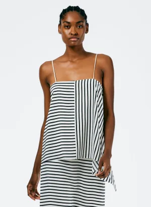 Identity Stripe Draped Cami