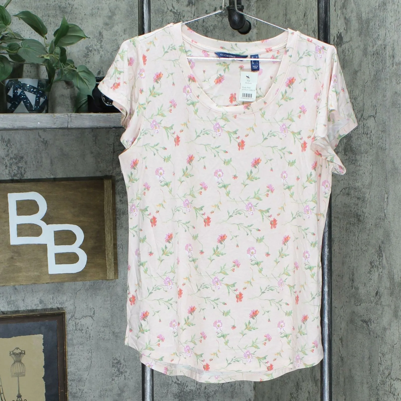 Isaac Mizrahi Live! Women's TRUE DENIM Ditsy Floral Knit Top