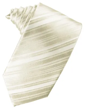 Ivory Striped Silk Necktie