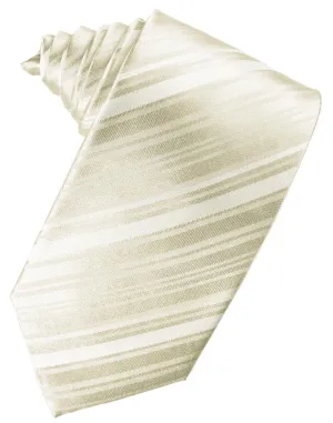 Ivory Striped Silk Necktie