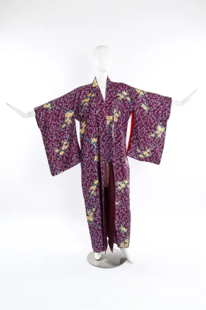 Japanese Floral Vine Printed Kimono