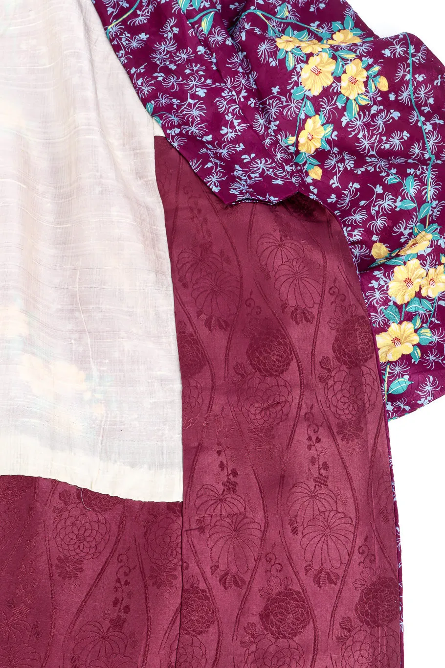 Japanese Floral Vine Printed Kimono