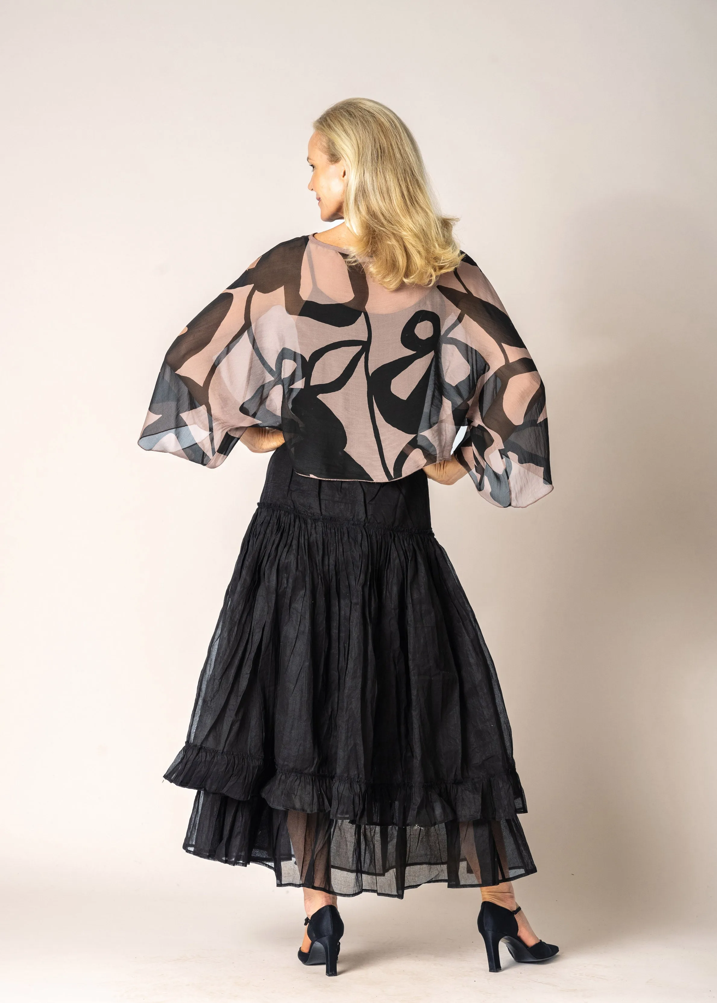Kaidi Silk Top in Milk Chocolate