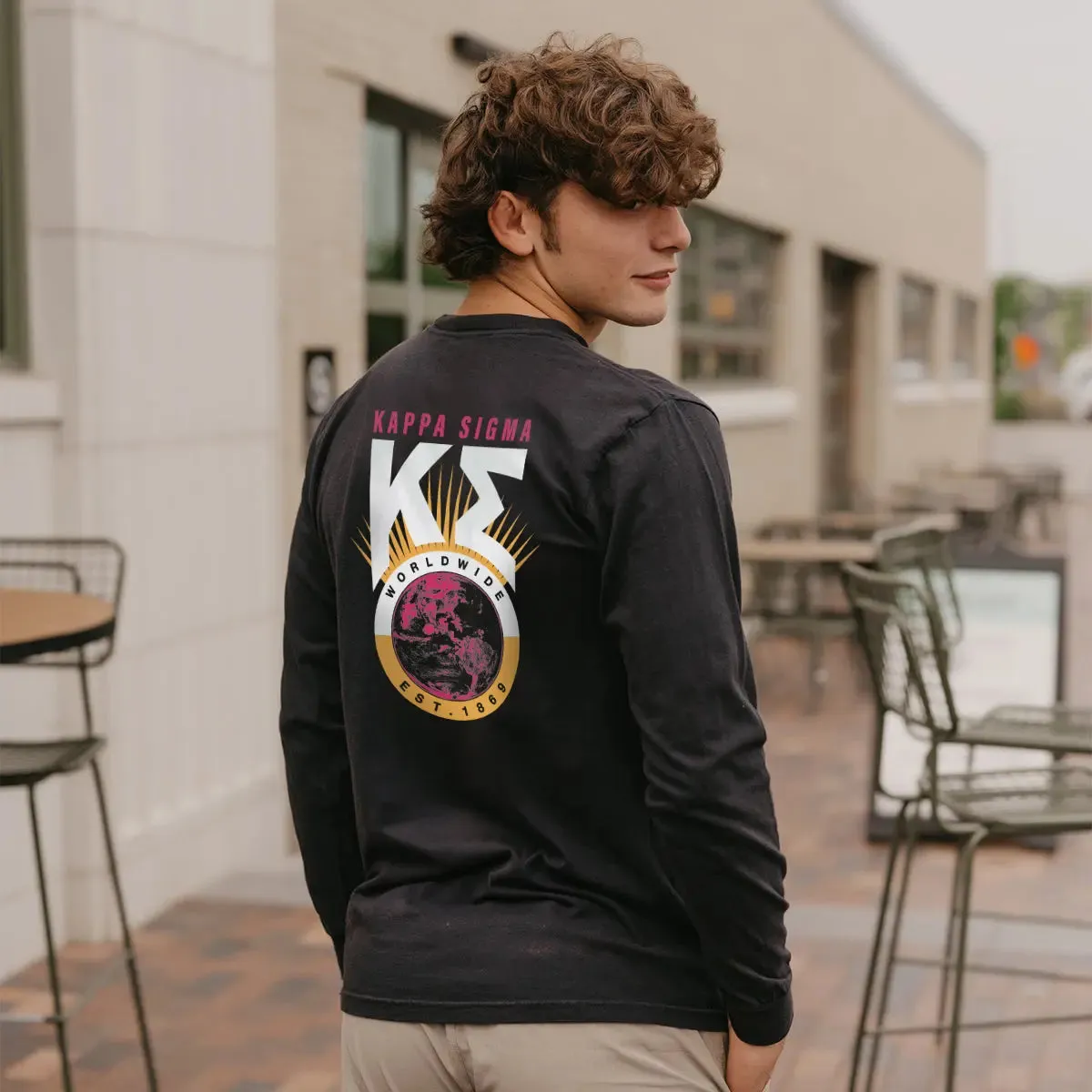 Kappa Sig Retro Worldwide Long Sleeve Tee