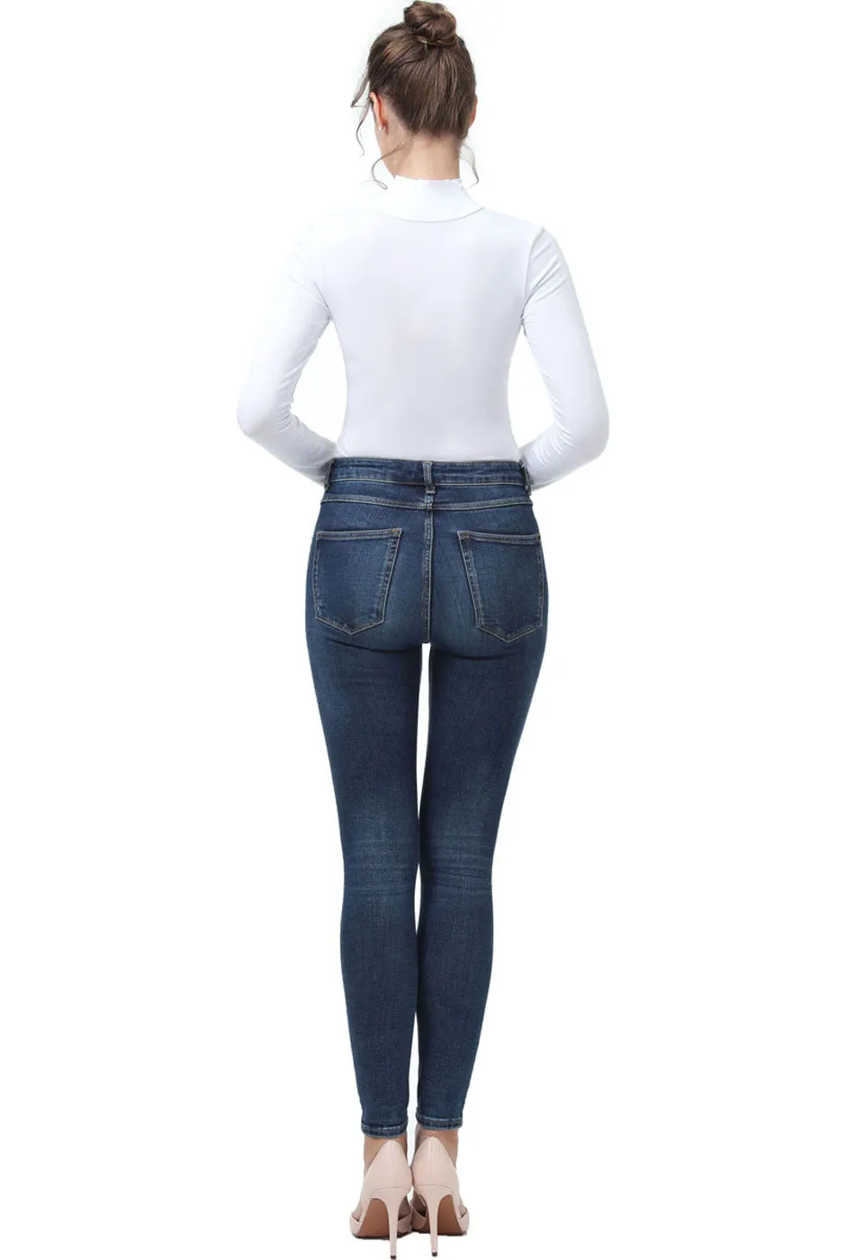 Kimi   Kai Women's Turtleneck Long Sleeve Bodysuit