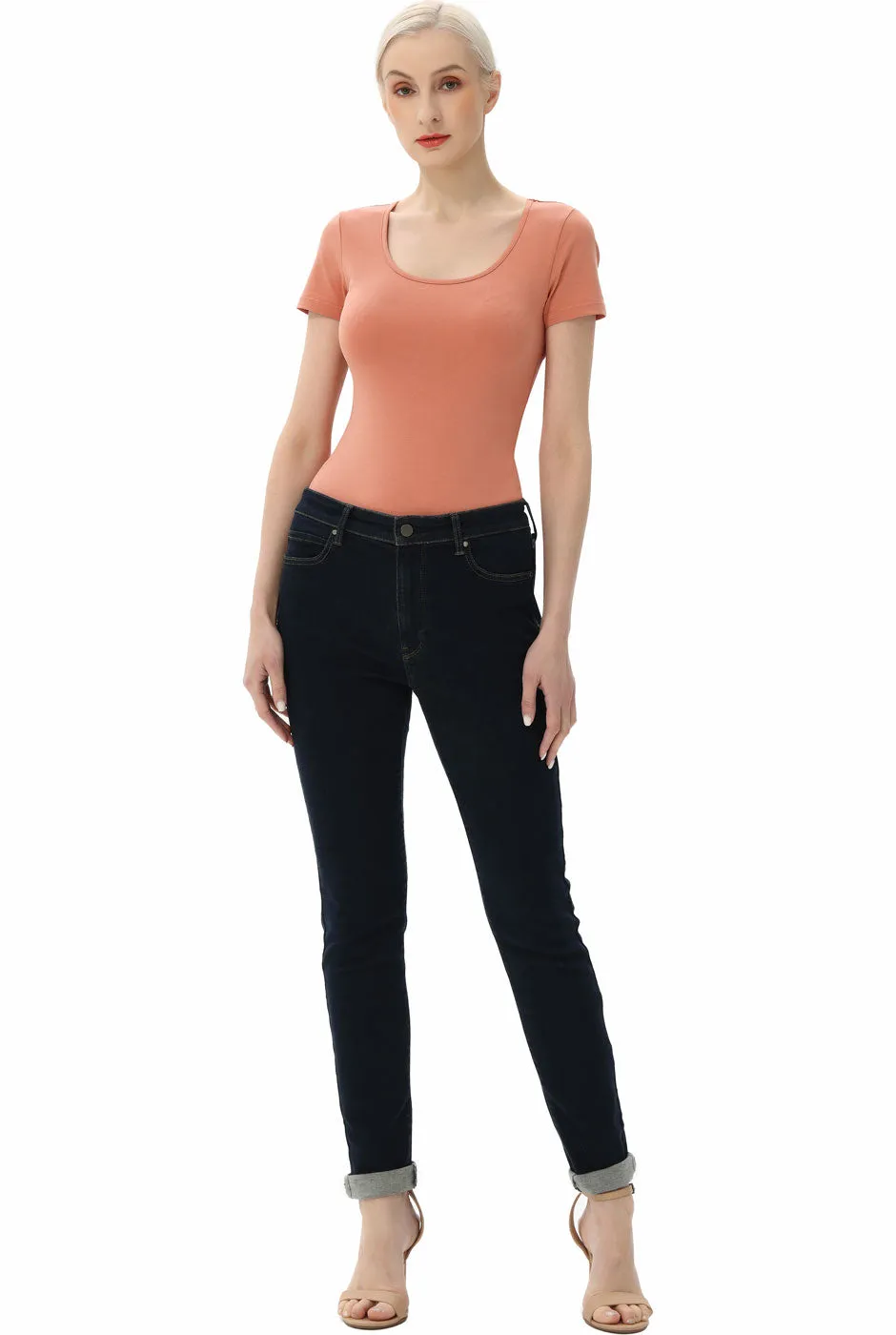 Kimi   Kai Women's U-Neck Basic Bodysuit