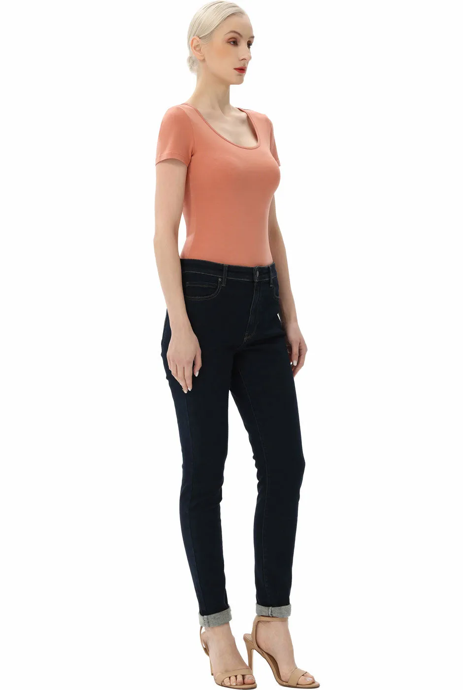 Kimi   Kai Women's U-Neck Basic Bodysuit