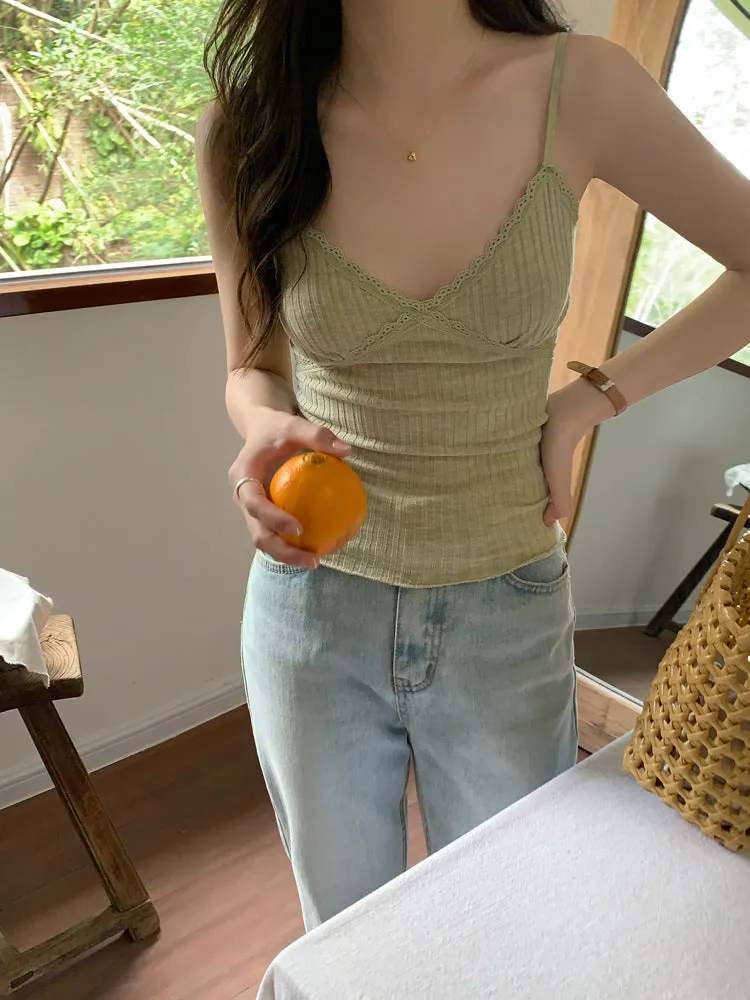 Lace V neck with small vests inside