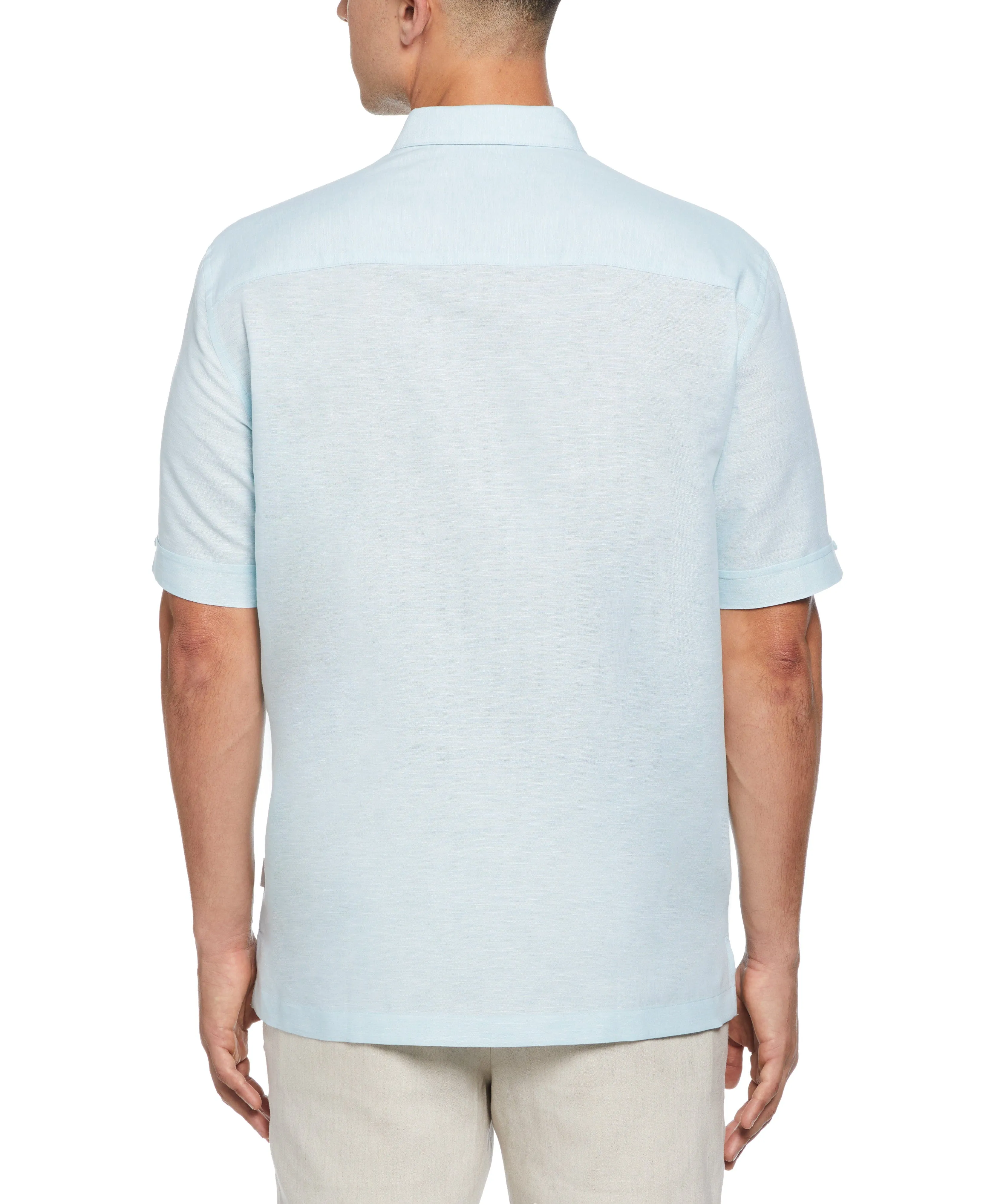 Linen Blend Panel Shirt