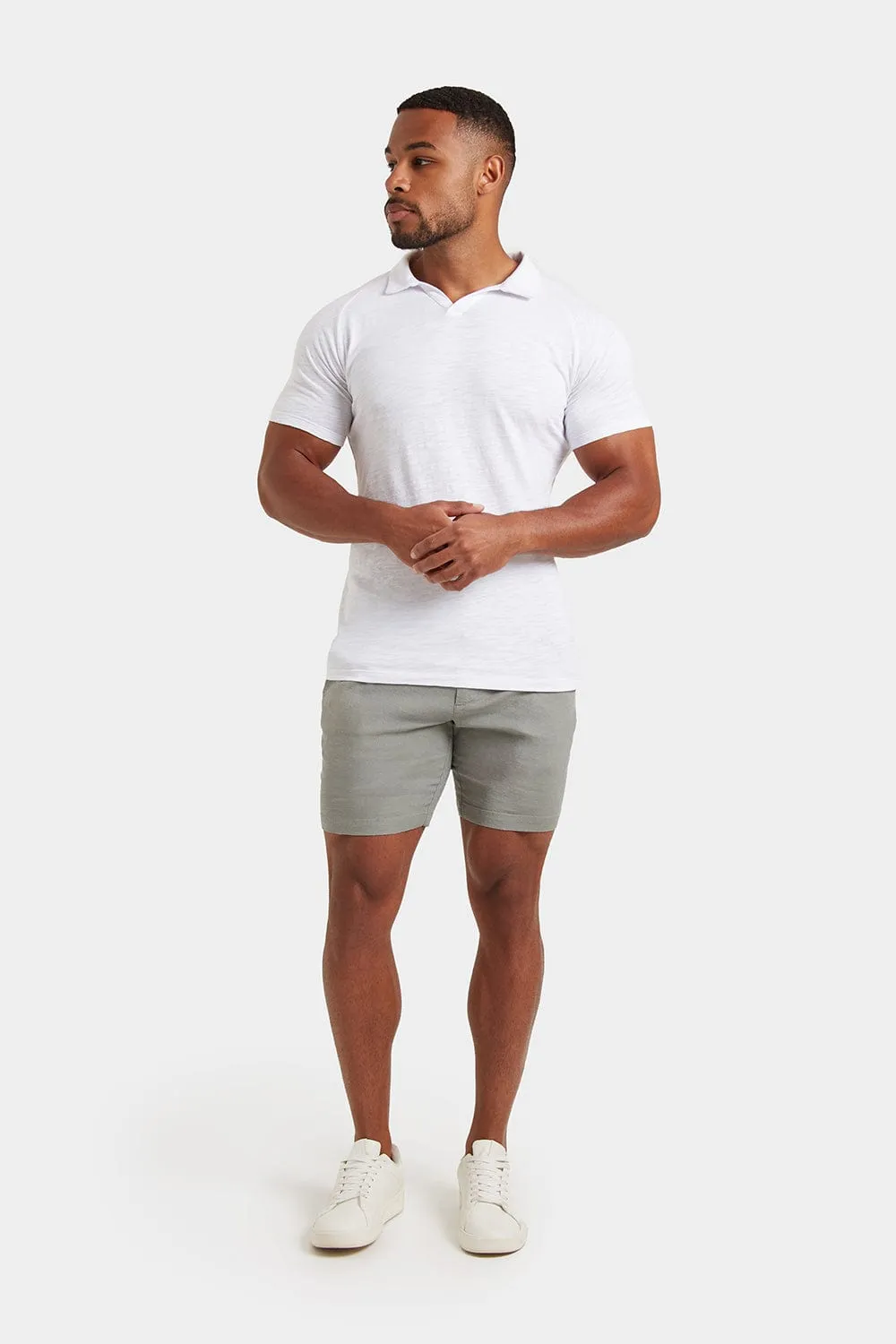 Linen-blend Shorts in Sage