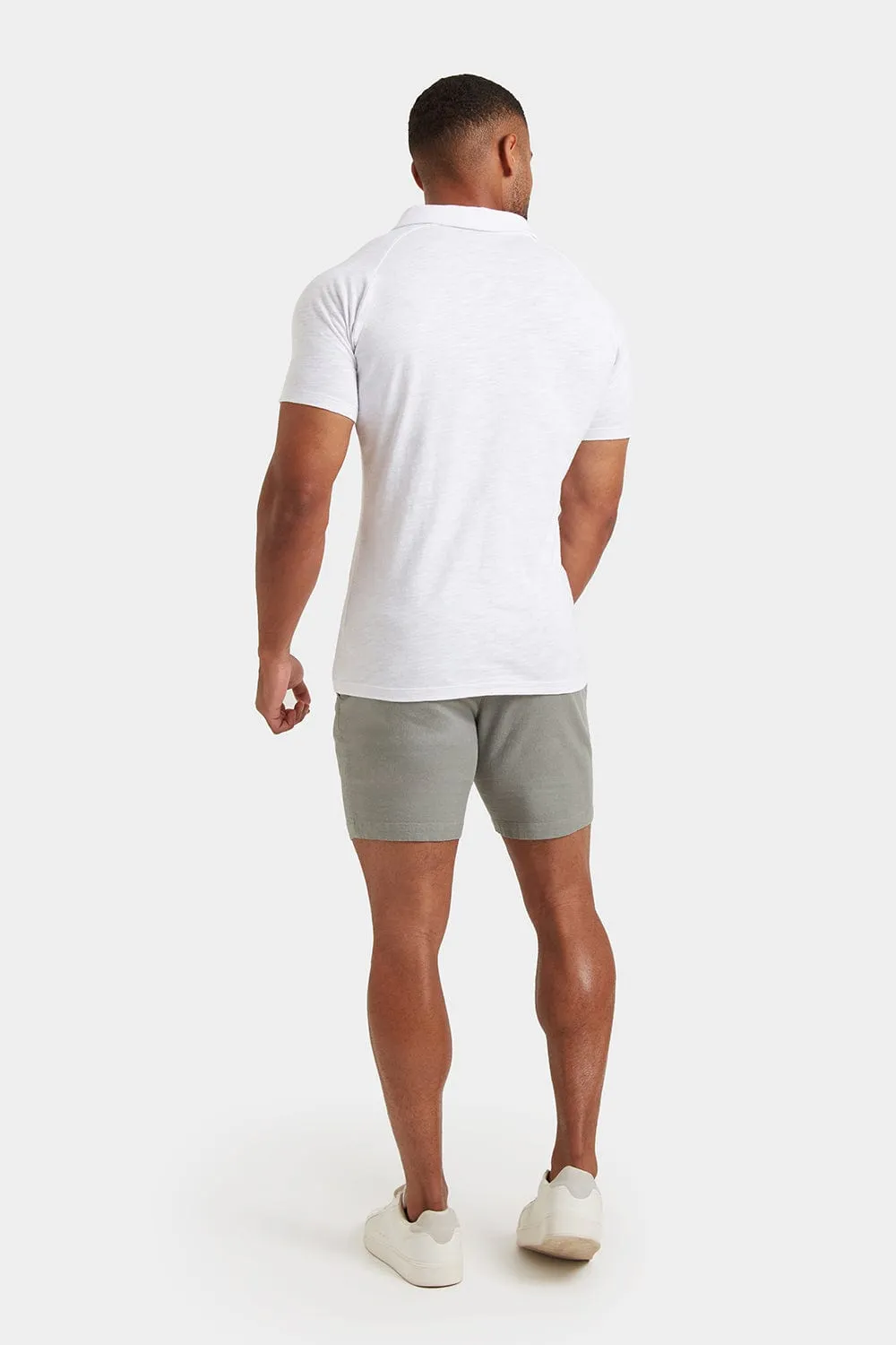 Linen-blend Shorts in Sage