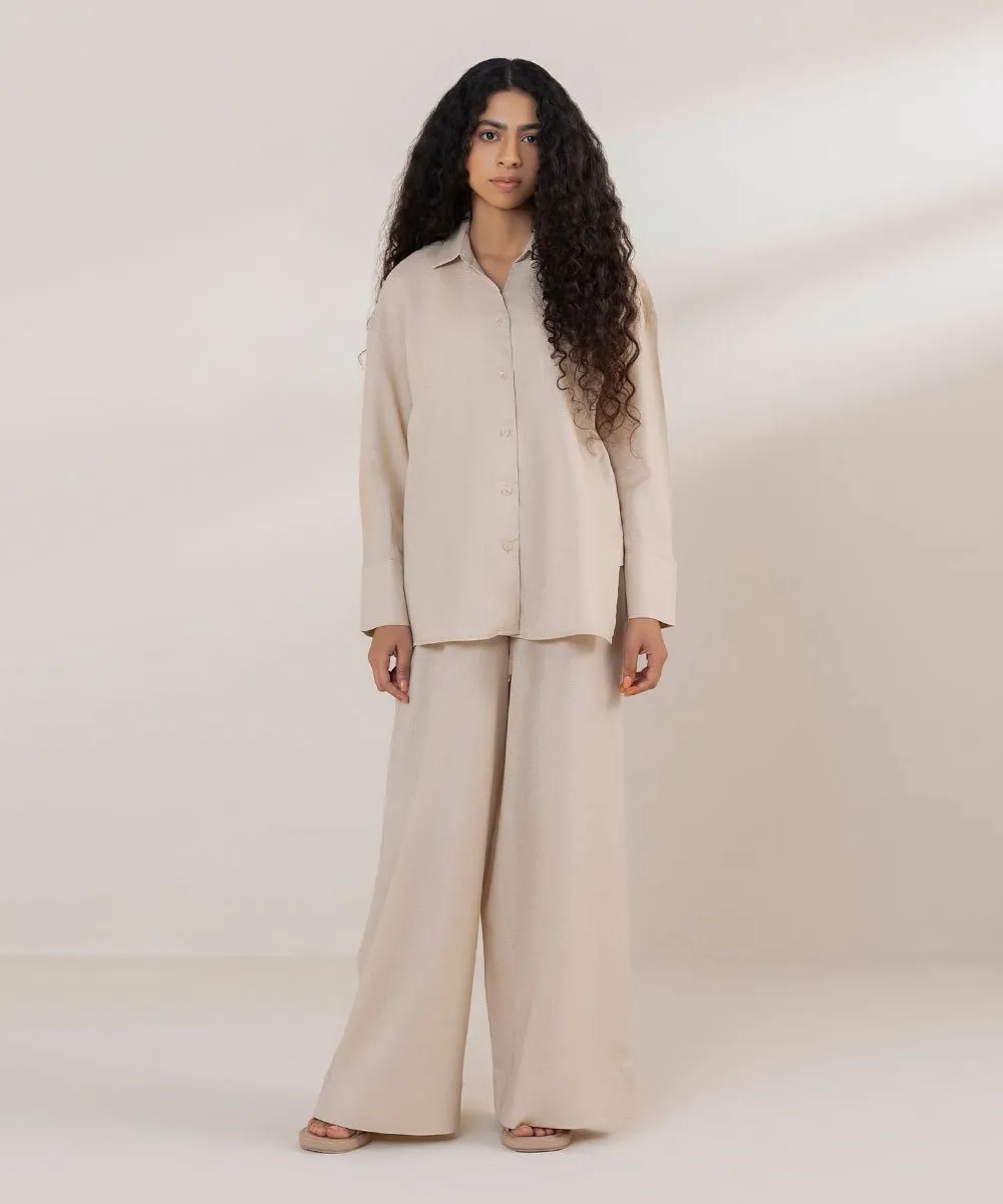 Linen Shirt With Side Gusset