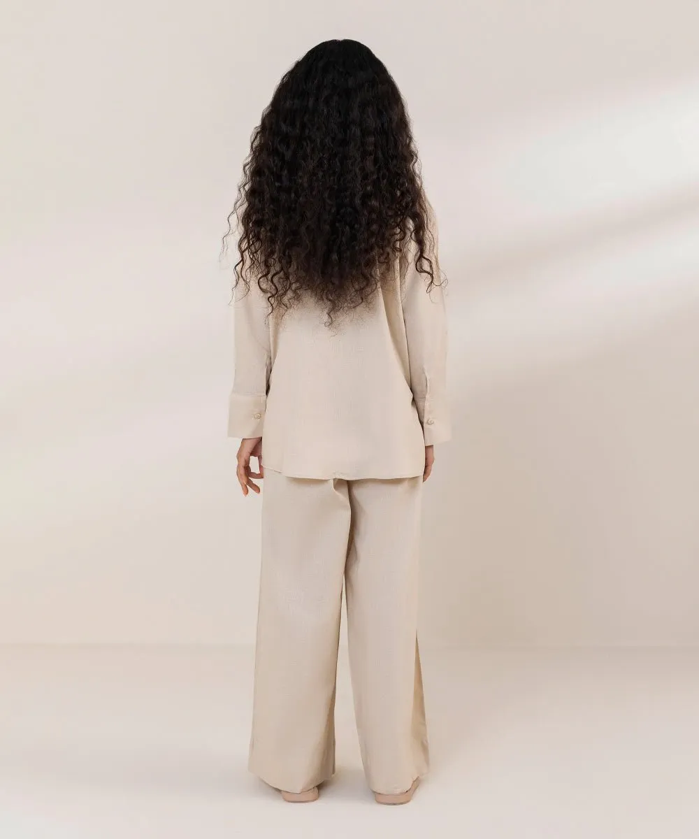 Linen Shirt With Side Gusset