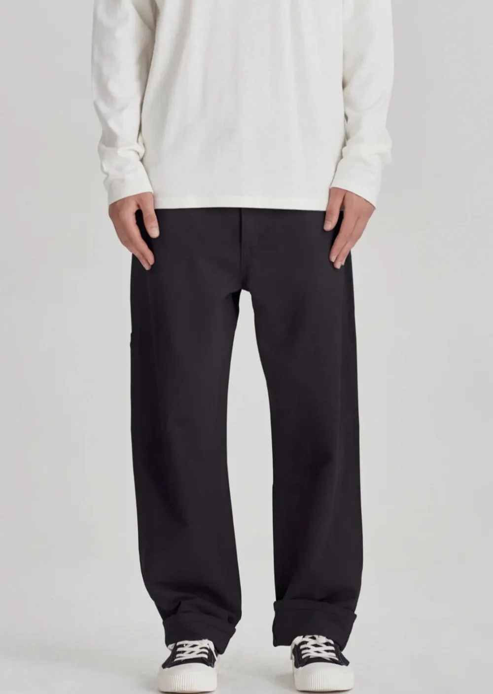 Linen/Cotton Work Pant Black