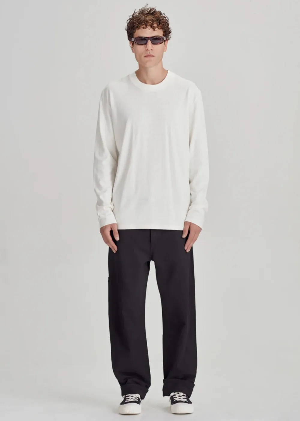 Linen/Cotton Work Pant Black