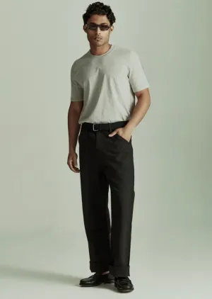 Linen/Cotton Work Pant Black