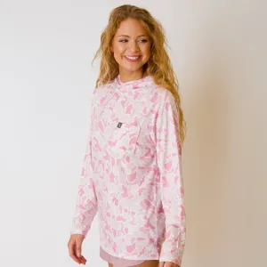 Local Girl Heather Blend Hoodie in Light Pink
