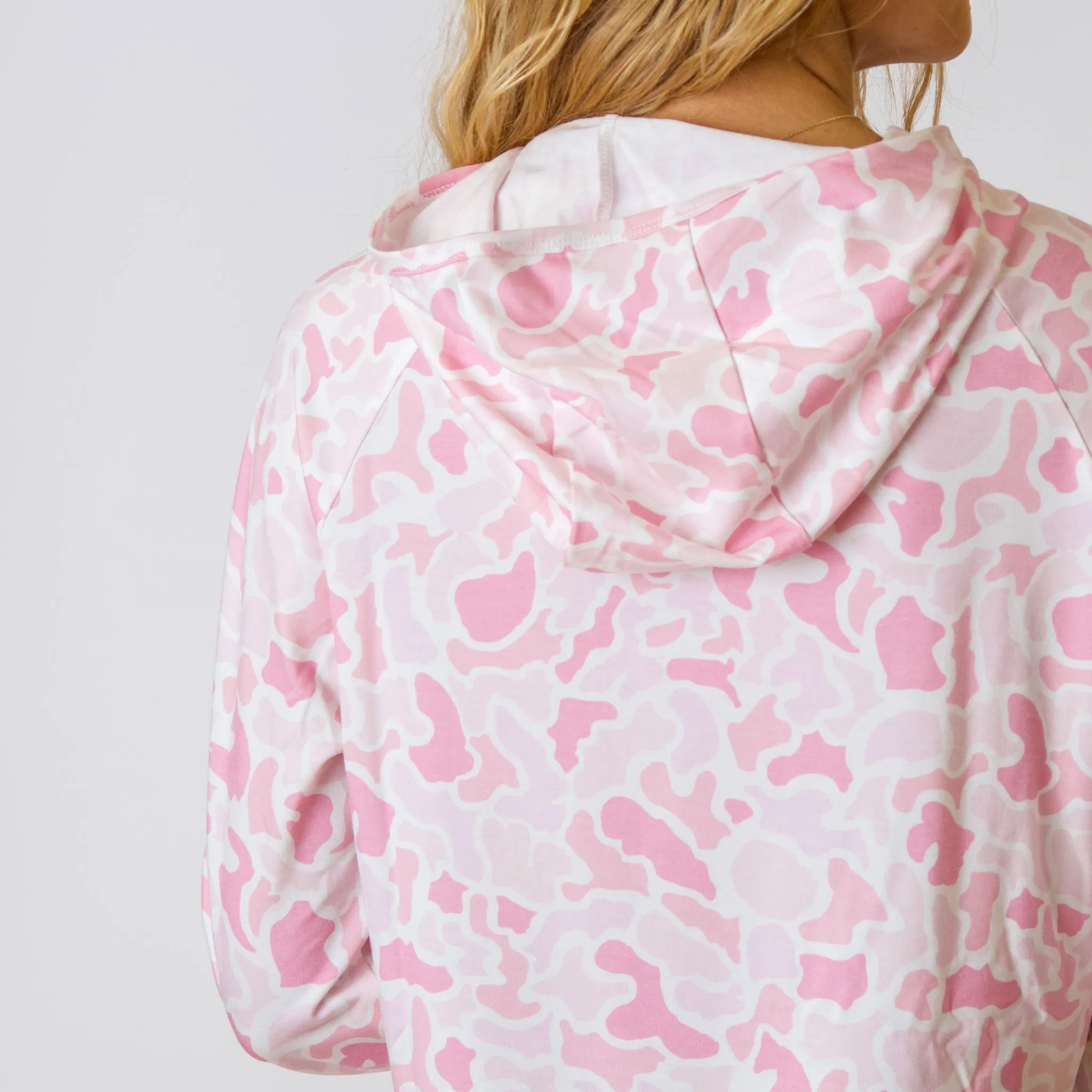 Local Girl Heather Blend Hoodie in Light Pink