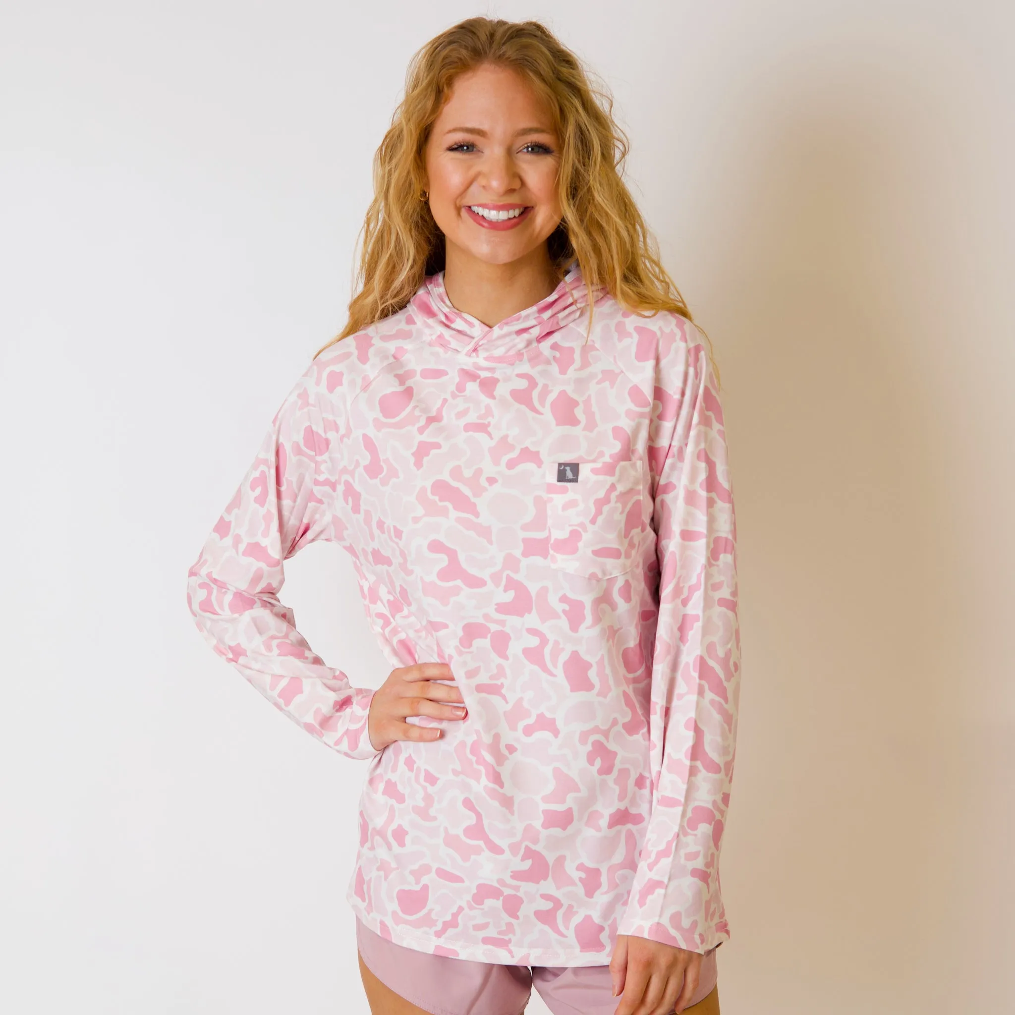 Local Girl Heather Blend Hoodie in Light Pink