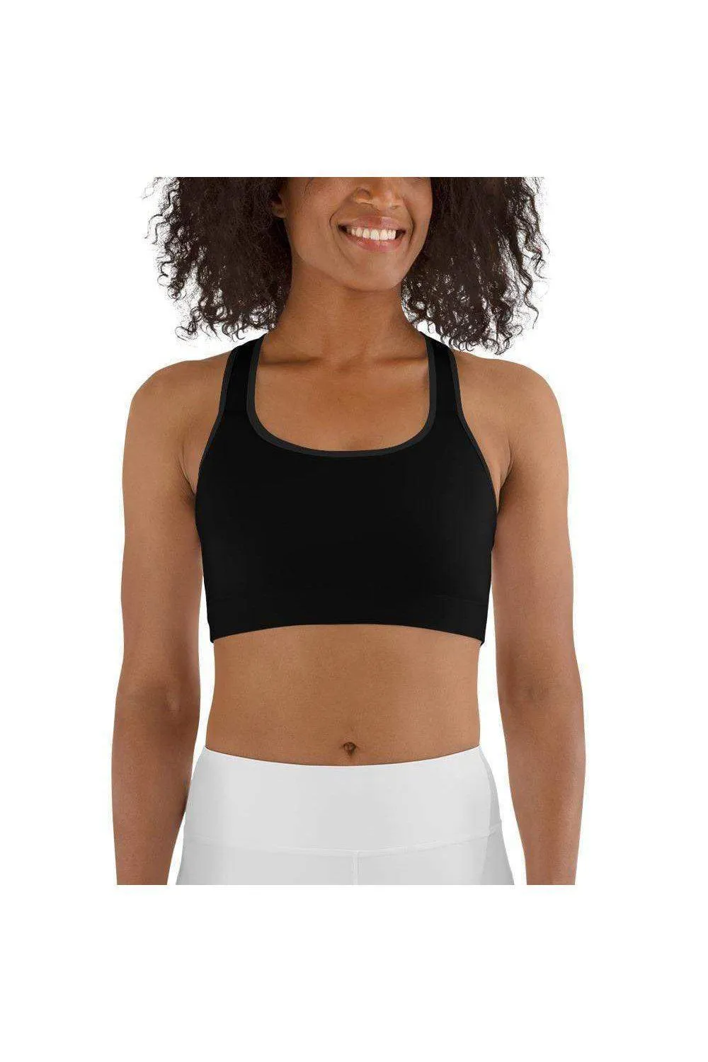 Luaʻi Pele Black Sports bra