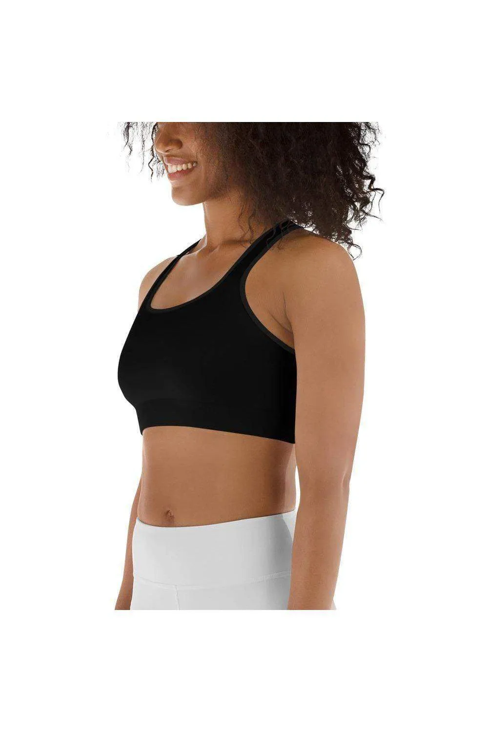 Luaʻi Pele Black Sports bra