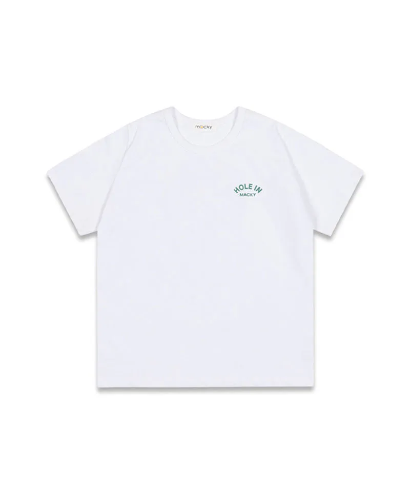 MACKY Golf: Hole-In Cup T-Shirt - White-Green