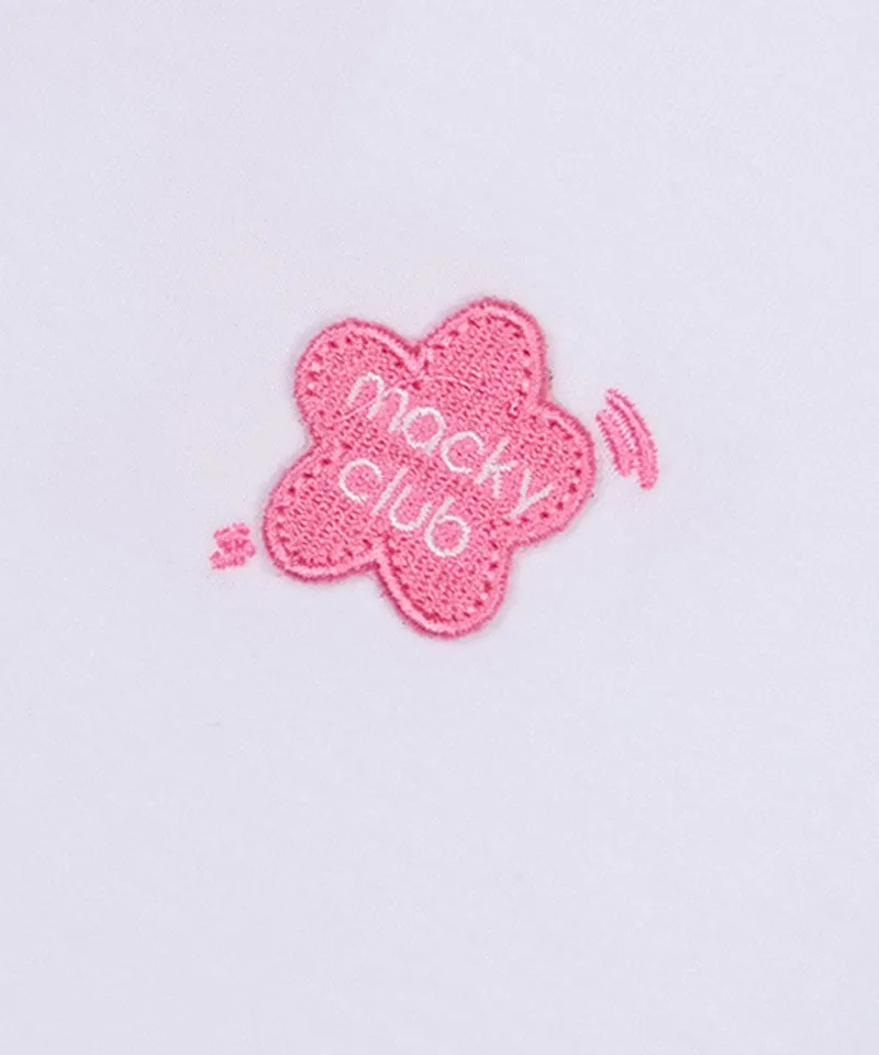 MACKY Golf: Life Patch T-Shirt - White-Pink