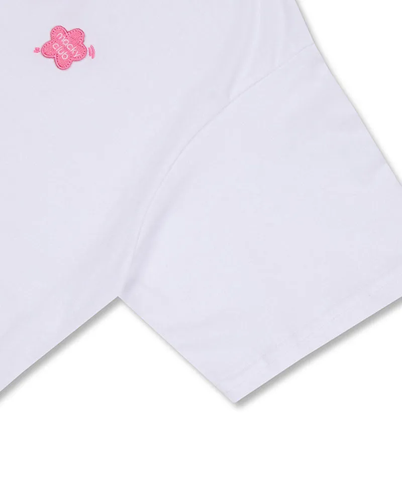 MACKY Golf: Life Patch T-Shirt - White-Pink