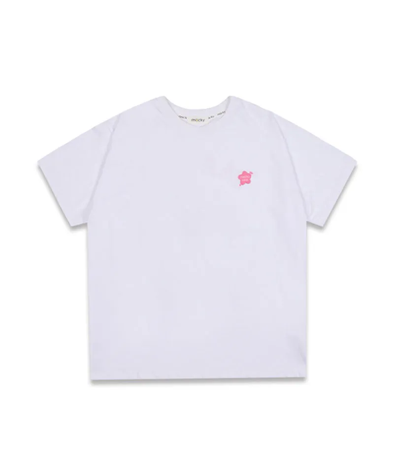 MACKY Golf: Life Patch T-Shirt - White-Pink