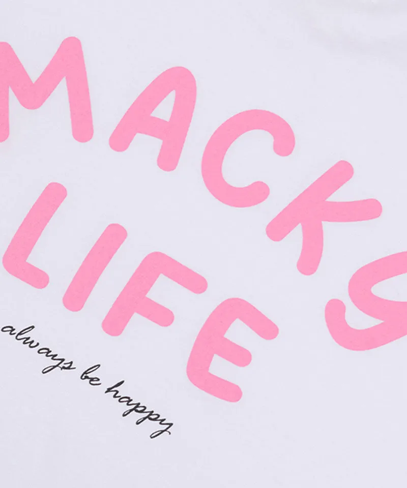 MACKY Golf: Life Patch T-Shirt - White-Pink