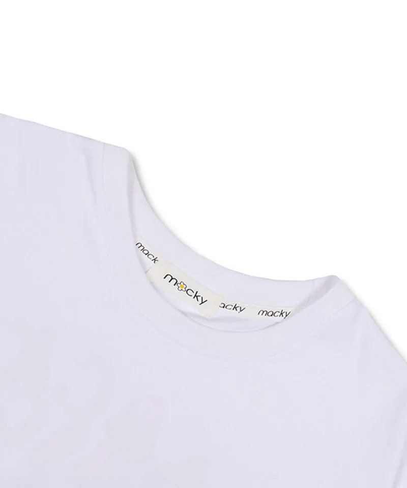 MACKY Golf: Life Patch T-Shirt - White-Pink