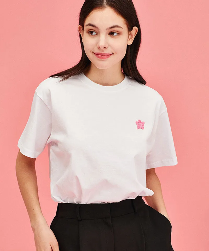 MACKY Golf: Life Patch T-Shirt - White-Pink