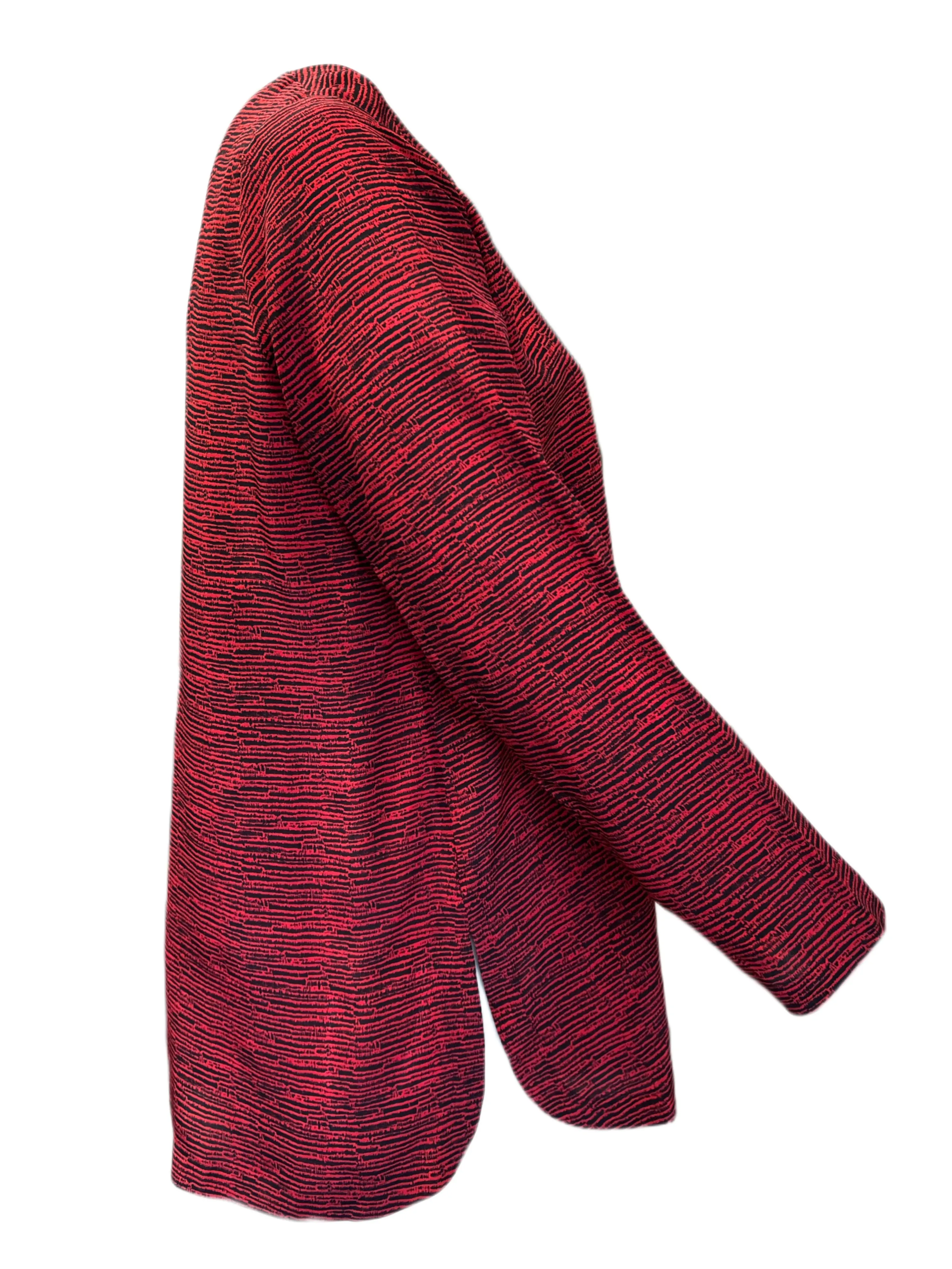 Marina Rinaldi Women's Red Batavia Printed Silk Blouse Size 20W/29 NWT