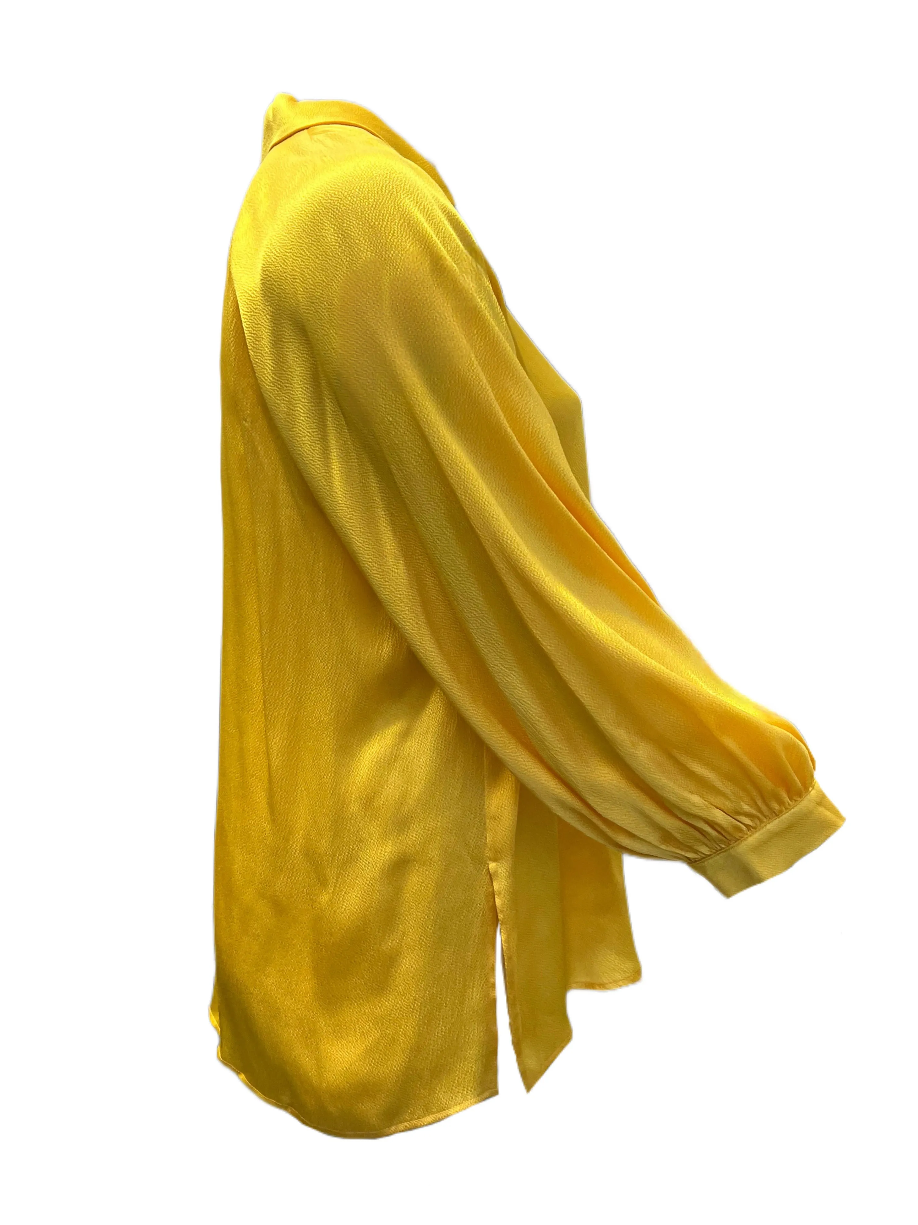 Marina Rinaldi Women's Yellow Fata Pullover Blouse NWT