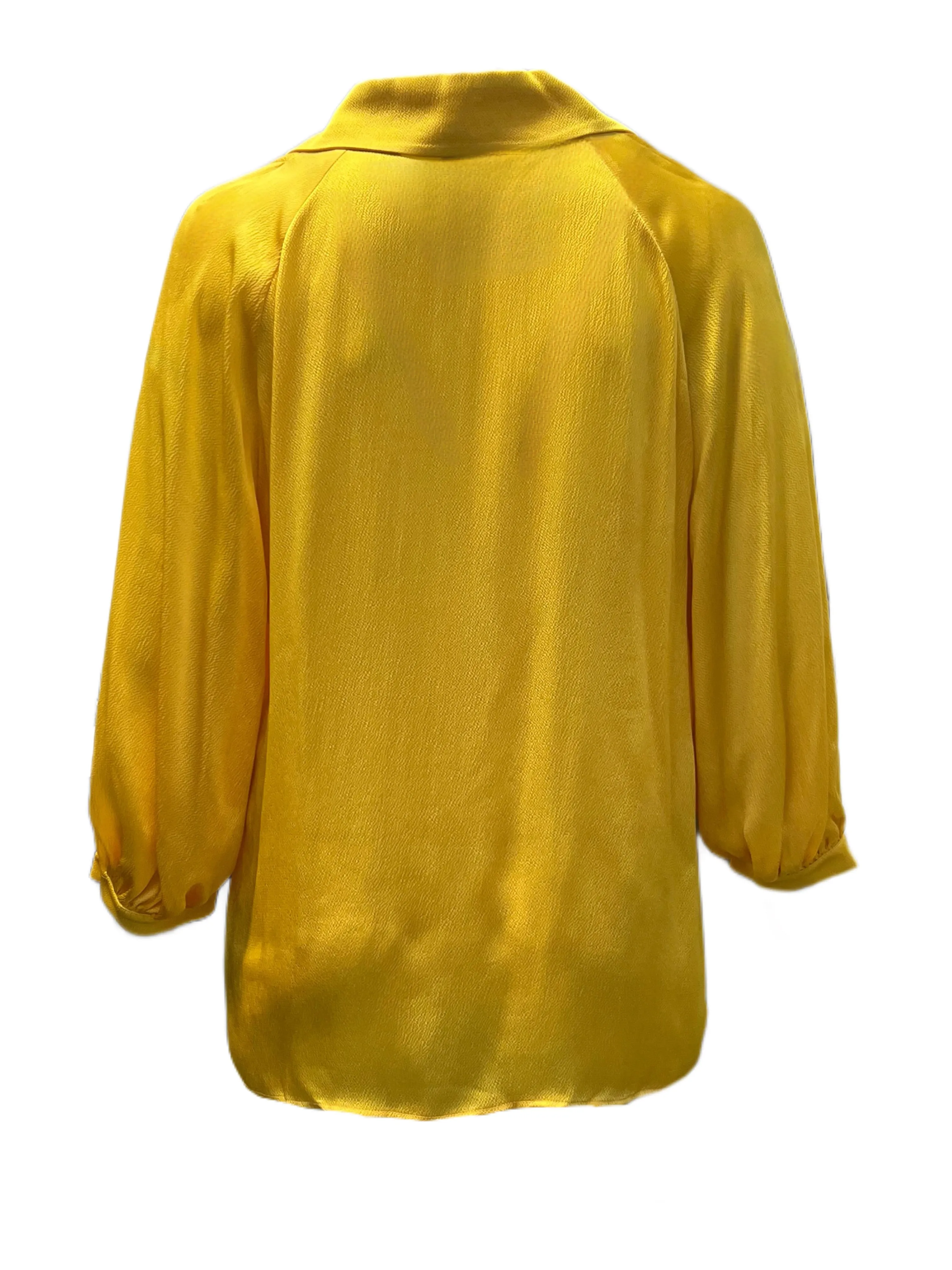 Marina Rinaldi Women's Yellow Fata Pullover Blouse NWT